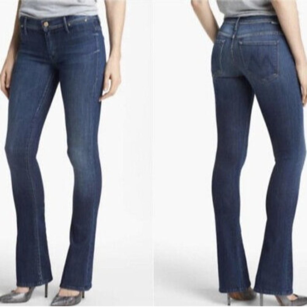 MOTHER Womens The Daydreamer Tempted Again Flare Stretch Jeans Size 25 Denim